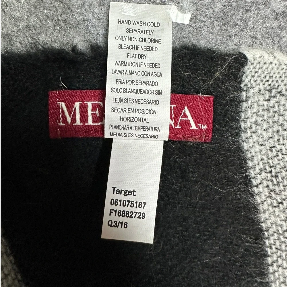 Merona Striped Blanket Scarf‎ One Size Multicolor Acrylic Oversized Fringe